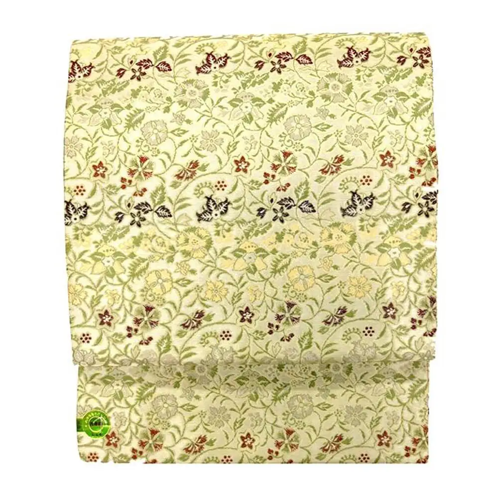 【高島屋選定品】＜龍村美術織物＞仕立て名古屋帯 早雲寺文台裂（銀）