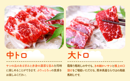 馬刺し 馬刺し 6種 食べ比べ 280g 株式会社利他フーズ《30日以内に出荷予定(土日祝除く)》 上赤身 中トロ 大トロ ふたえご ロース たてがみ 希少部位 国産 冷凍 生食用 肉 馬肉 ふるさと納税馬刺し 熊本県 南阿蘇村 送料無料 馬刺 ばさし 名物