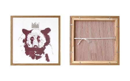 BLUCANARI ブルカナリ RED BEAR （ ABC-07 ） インテリア アート ハンドメイド シリアルナンバー 直筆サイン入り 絵画 絵 デザイン 限定
