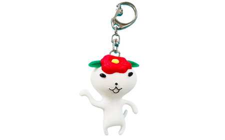 つばきねこキーホルダー 3個 五島市/五島あすなろ会 うまか食品[PAS056]