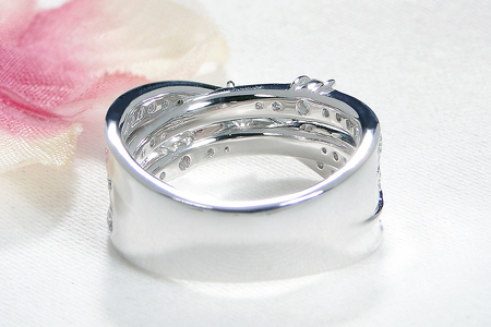 Pt950 ハート＆キューピッド ダイヤモンド リング 【0.98ct】鑑別カード・スコープ付 CSR0363-pt SWAV078