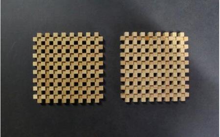 真庭組子 市松コースター 箱入り / 組子 天然木 市松柄 コースター 和雑貨 和モダン 岡山県 真庭市 【sdkb003-01】