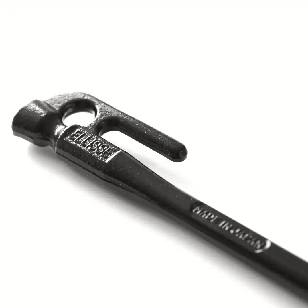 鍛造ペグ（エリッゼステーク）18cm×8本セット 黒 キャンプ用品 アウトドア用品 燕三条製 [村の鍛冶屋] タープ テント【010S866】