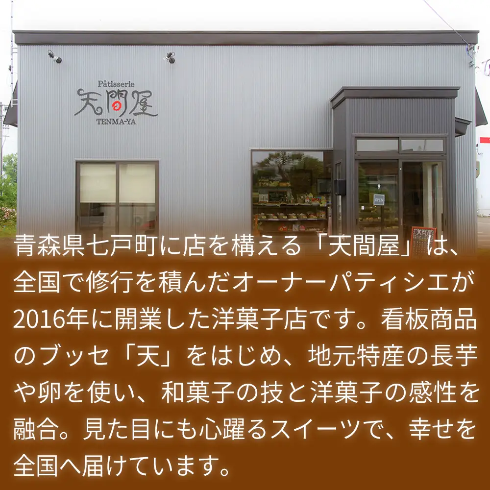 【6か月定期便】天間屋ハーフセレクション　3種計10個入り【詰め合わせ お菓子 おかし 焼き菓子 個包装 化粧箱 ドーナツ 焼きドーナツ ブラウニー ブッセ バター クリーム スイーツ デザート おやつ 長芋 手土産 ギフト 贈り物 青森県 七戸町】【02402-0648】