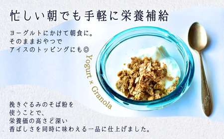 蕎麦グラノーラ 国産そば粉 河内長野産はちみつ使用  L 160g×2｜朝食 朝活