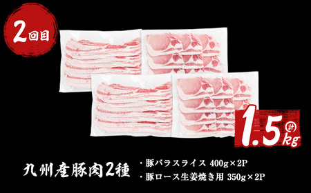【ふるなび限定】 【定期便全2回】 九州産豚肉の日常使い定期便 (2ヵ月連続・計3.75kg) FN-Limited-SP t0025-001