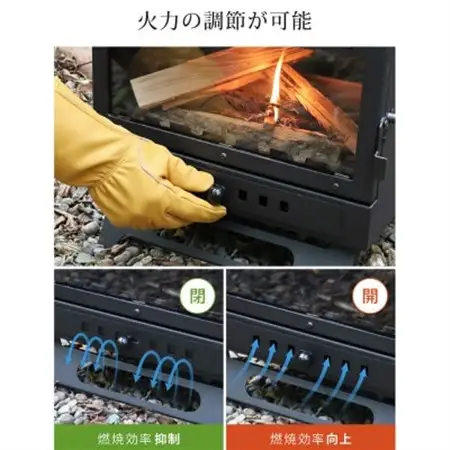 ワイドウィンドウ付きハンディー型薪ストーブ LandField LF-HOS030【1696173】