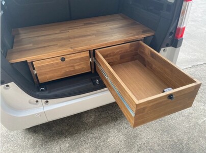 ホンダ Honda N-VAN 専用設計 荷室収納 ラゲッジスペース 活用 引き出し付きで収納力アップ！ トランク