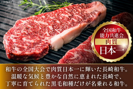 AJ533 【6回定期便】長崎和牛 サーロイン ステーキ 約600g (200g×3枚)   [ まるしん商会 長崎県 島原市 ]