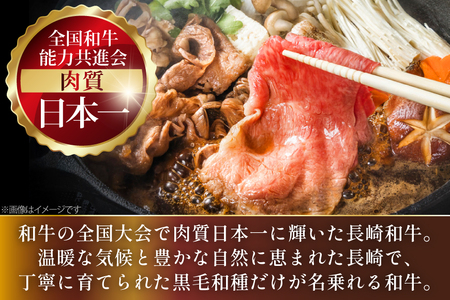 AJ553 【3回定期便】長崎和牛 もも スライス 約500g   [ まるしん商会 長崎県 島原市 ]