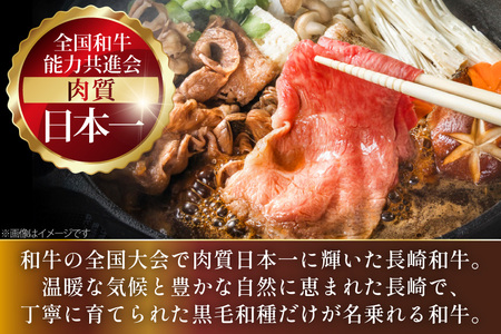 AJ556 【3回定期便】長崎和牛 もも スライス 約1kg (500g×2P)   [ まるしん商会 長崎県 島原市 ]