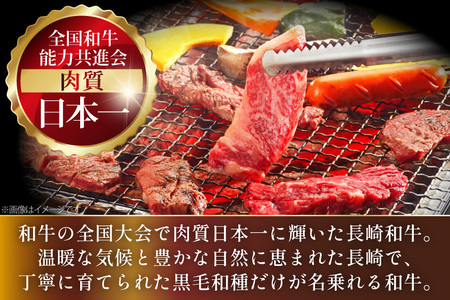 AJ564 【12回定期便】長崎和牛 バラ 霜降り 焼肉用 約1kg (500g×2P)   [ まるしん商会 長崎県 島原市 ]