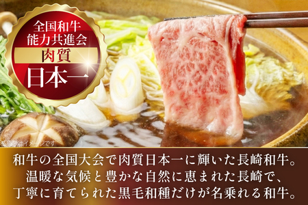 AJ582 【12回定期便】長崎和牛 もも しゃぶしゃぶ用 約500g   [ まるしん商会 長崎県 島原市 ]