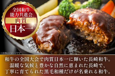 AJ589 【3回定期便】長崎和牛 ハンバーグ 約2kg (200g×10個)   [ まるしん商会 長崎県 島原市 ]