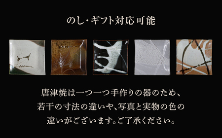【唐津焼】正方形陶板5客セット / 佐賀県 / 大杉皿屋窯 [41ABAC014]