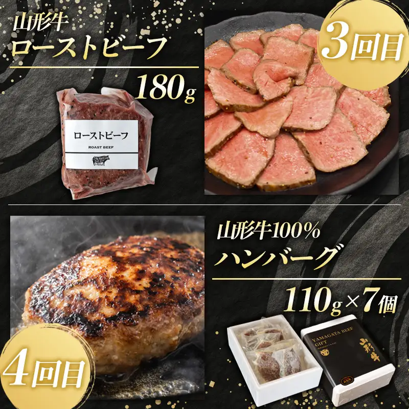 【定期便6回】山形牛 極上セレクト定期便 FY25-462