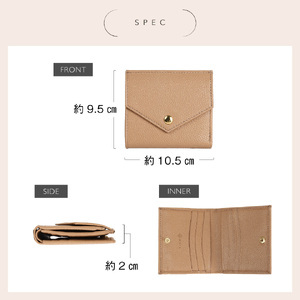 ミニ財布 二つ折り財布 ブラック MURA｜二つ折り財布