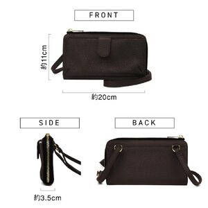 横型スマホショルダー バッグ  グレー MURA｜スマホ