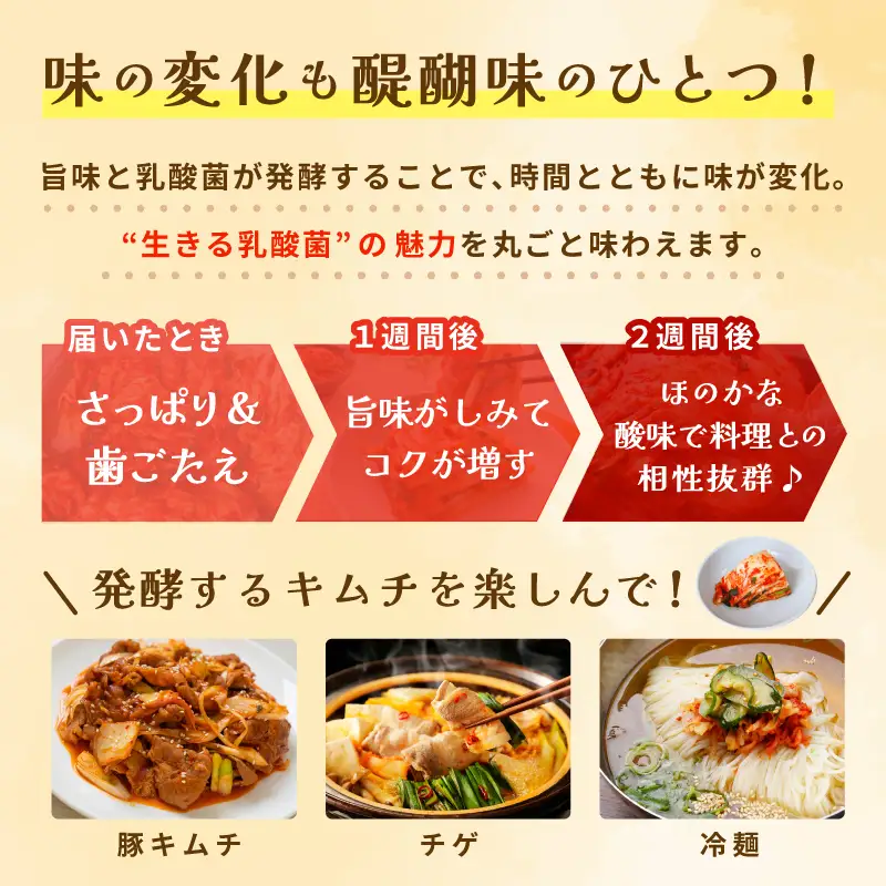 韓国人夫が作る！無添加・砂糖不使用の白菜キムチ1kg+おまけ季節のキムチ100g