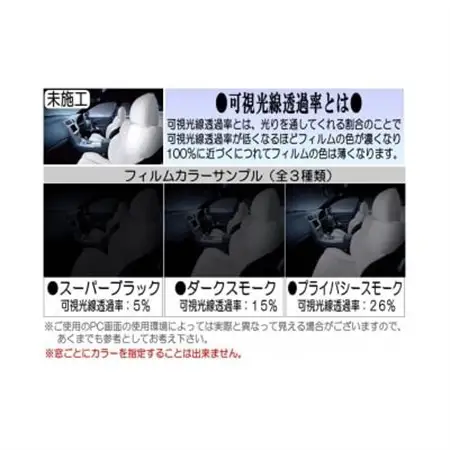 リア (s) カローラフィールダー E14 (5%) カット済み カーフィルム NZE141G【1718167】