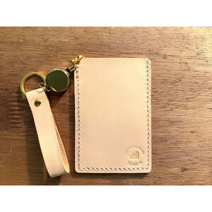 本革ICカードケース（障害のある人たちがつくるハートフルグッズ）【そらいろ】【11100-0165】