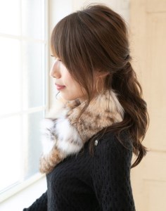 【0211】天然の斑点 リンクスキャットダブルフェースマフラー