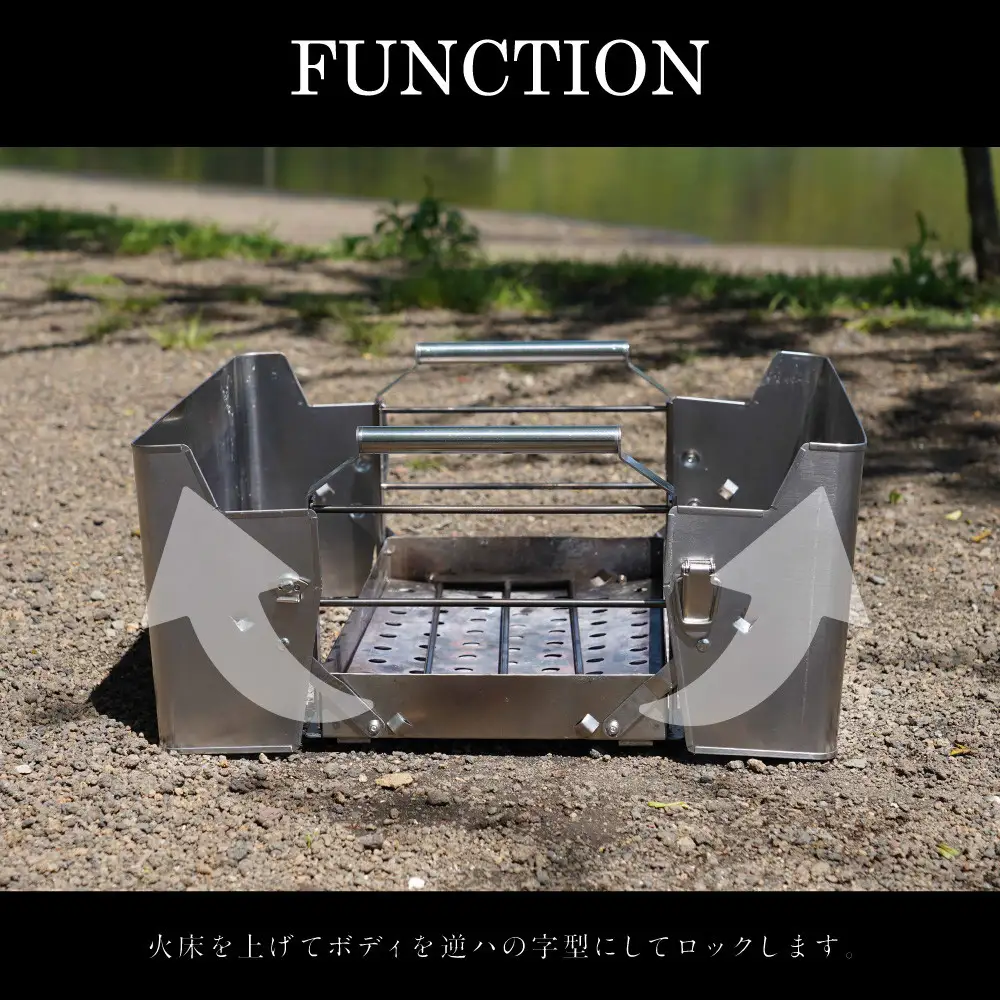 【鎌倉天幕】×WILD THINGS FIRE BOX 一台二役(焚き火台、保管＆持ち運びボックス) WT-FB