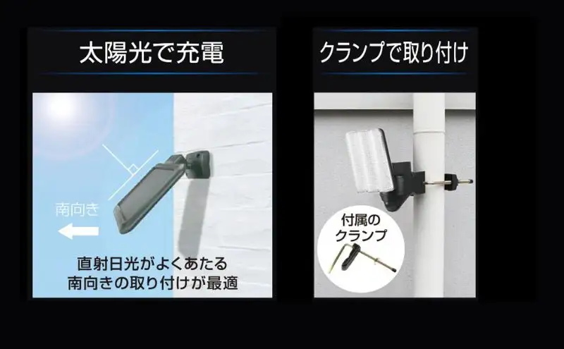 大進 ソーラー充電式LEDセンサーライト1灯 DLS-17T100 防犯ライト ソーラーライト 防雨 屋外 人感センサー 4939736905869