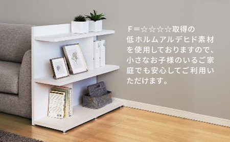 壁面収納 ロータイプ FLO8090 GO（グレーオーク）家具 ラック シェルフ 本棚 オープンラック 壁付け本棚 壁面収納 棚 見せる収納 収納ラック 木製 静岡 島田市