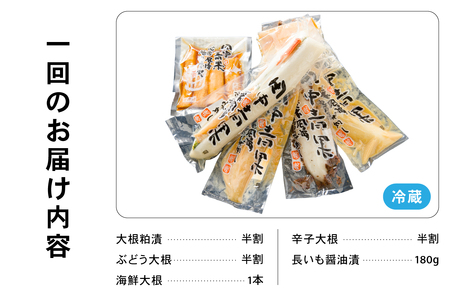 【3ヵ月定期便】田中青果 漬物詰め合わせＢセット 北海道 漬物 ごはんのお供 つけもの 北海道グルメ R014-043