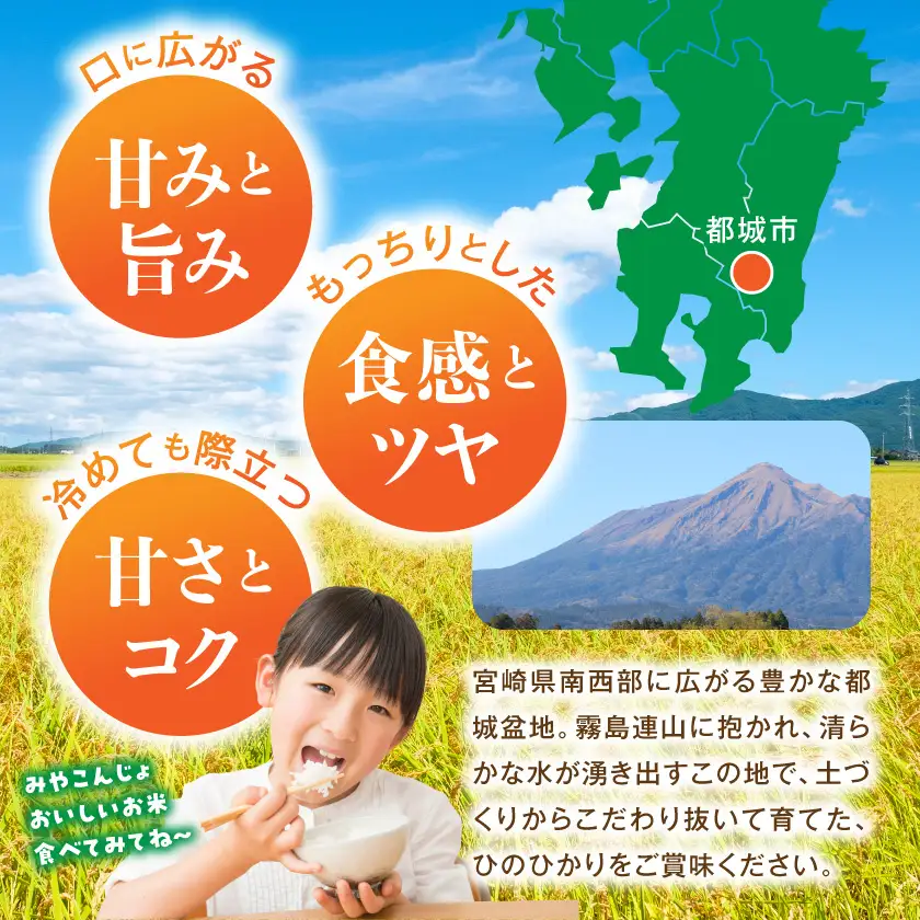 都城産のお米「ひのひかり」5kg_MJ-22-002-5kg_(都城市) 都城産 ひのひかり 白米 盆地 5kg