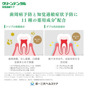 クリーンデンタル 知覚過敏ケア 100g 3本セット | 歯磨き粉 歯磨き ハミガキ デンタルケア フッ素 虫歯予防 口臭予防 歯周病予防 日本製