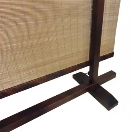 土肥家具工芸の衝立木簾88タイプブラウンxライトブラウン 天然木無垢材のインテリア家具パーテーション【1707769】