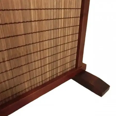 土肥家具工芸の衝立 木簾108x90タイプ ブラウンxダークブラウン 天然木無垢材のインテリア家具【1707807】