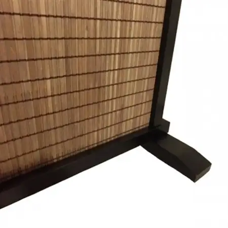 土肥家具工芸の衝立 木簾108x90タイプ ブラックxダークブラウン 天然木無垢材のインテリア家具【1707822】
