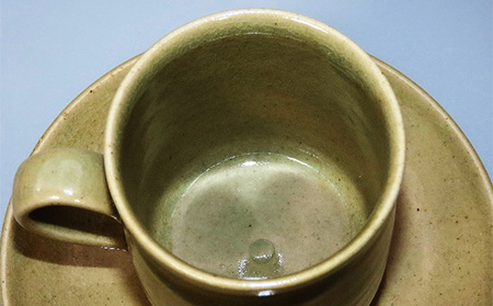 虫明焼 コーヒーカップ＆ソーサー（曙窯 作） 工芸品 ティーカップ 