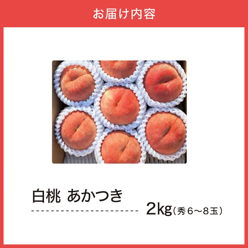 もも ( あかつき ) 2kg フルーツ 果物 山形 08-45-006