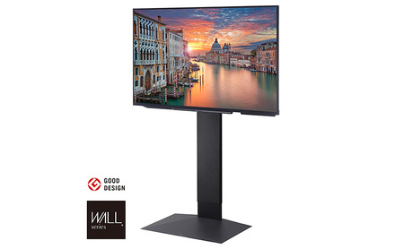 WALL インテリアテレビスタンド V3 SW ハイタイプ テレビスタンド　80インチ対応 壁寄せ 首振り機能 薄型 高さ調整 省スペース 大型テレビ 安心 グッドデザイン賞受賞 東京都 大田区 ブラック