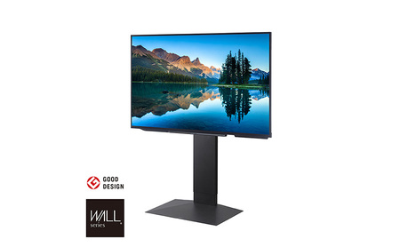 WALL インテリアテレビスタンド V3 SW ロータイプ テレビスタンド 80インチ対応 壁寄せ 首振り機能 薄型 高さ調整 省スペース 安心 グッドデザイン賞受賞 東京都 大田区 ブラック