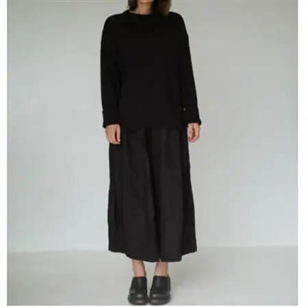 【ezu】monochrome sweater black /コットン100%◆黒◆Mサイズ【1720353】