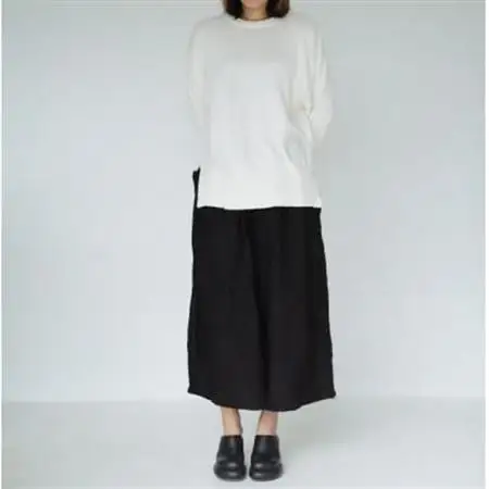 【ezu】monochrome sweater white /コットン100%◆高級◆白◆Mサイズ【1720355】