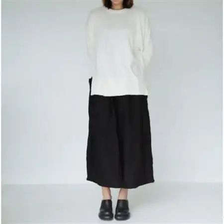 【ezu】monochrome sweater white /コットン100%◆高級◆白◆Lサイズ【1720356】