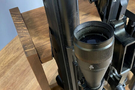 WOOD WORKS ガンラック ライフルスタンド 5丁掛【本体:ライトブラウン×ブラックウッド】完成品