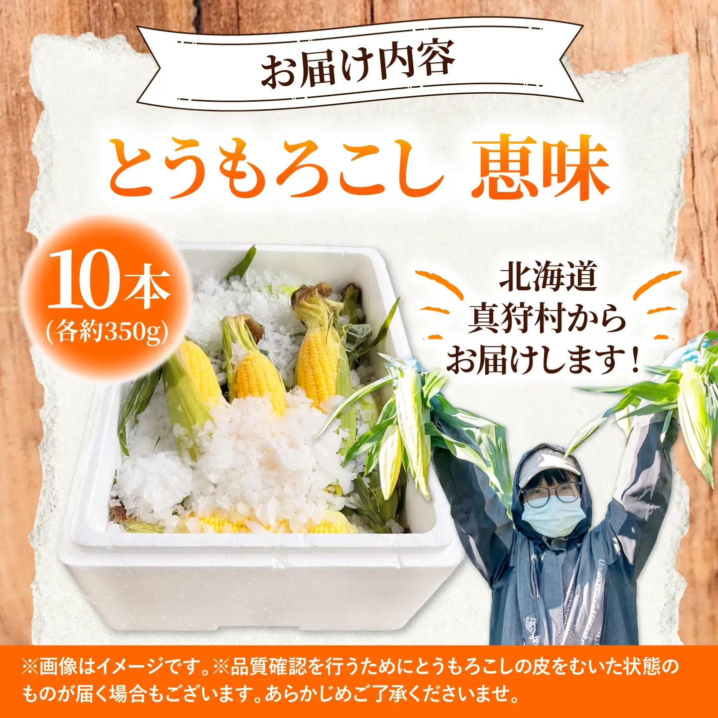 【8月中旬以降順次発送】 氷詰めとうもろこし 恵味 10本 | とうもろこし 野菜 トウモロコシ コーン 北海道 季節の野菜 夏野菜 | ベジタブルワークス株式会社[BPAD004]