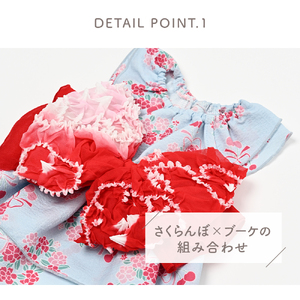 サンドレス浴衣 さくらんブーケ 犬用 浴衣風 祭り ゆかた さくらんぼ りぼん【ココアトワ(cocoAtoi)】 Ｓ
