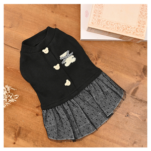 くまモチーフさがら刺繍ワンピース 【ココアトワ(cocoAtoi)】 Ｍ