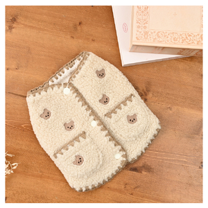 くま刺繍ボアベスト 【ココアトワ(cocoAtoi)】 Ｌ