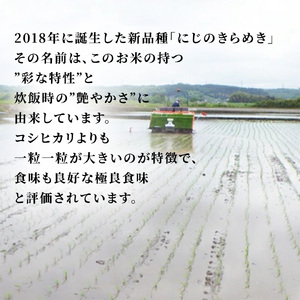【令和8年産】にじのきらめき 精米 10kg  (5kg×2袋) 2026年9月発送開始 関東地方限定配送 先行予約 産地直送 茨城県 城里町 新米 精白米 米 ご飯 米 白米 精米 単一原料米 (AX034)