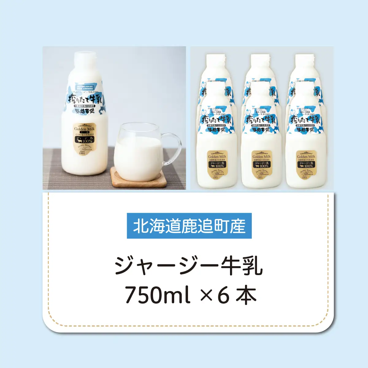 ジャージー牛乳 750ml ×6 SKM050