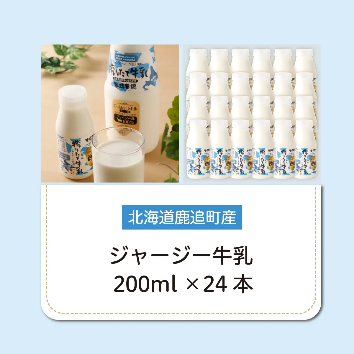 ジャージー牛乳 200ml ×24 SKM058